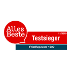 FRITZ!Repeater 1200 ist Testsieger im Vergleichstest