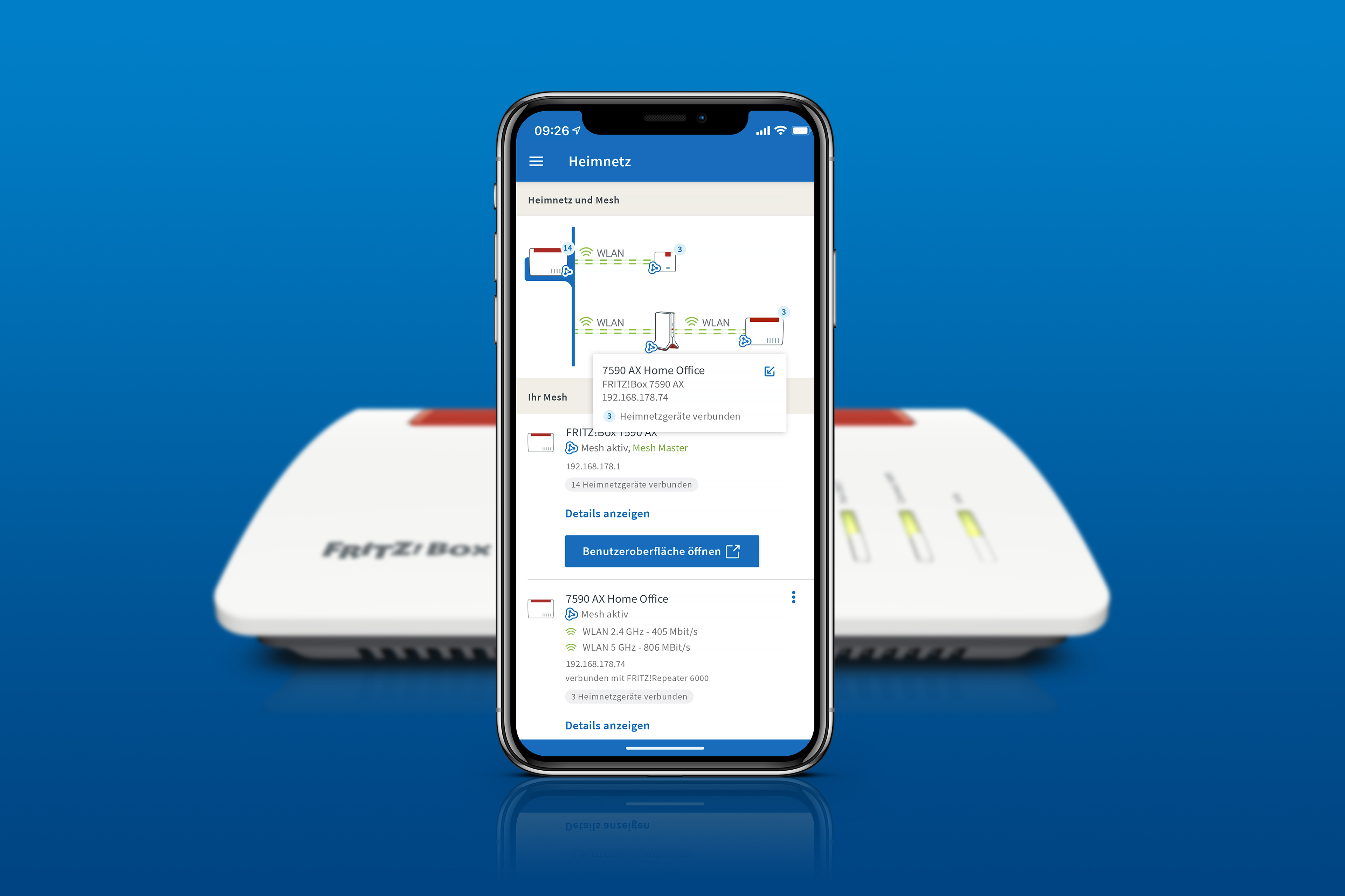 MyFRITZ!App Mesh-Übersicht
